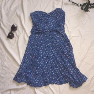 Flirty Strapless Floral Dress Mahina Medium
